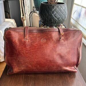 Giudi Italian leather Vacchetta - Woman`s shoulder bag purse laptop